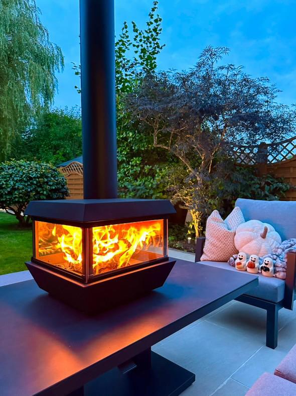 Fire Pit Table Heater For Outside The Dual Heat LP Gas Outdoor